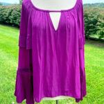 Ramy Brook Harvey Flared-Sleeve Keyhole Blouse Photo 3