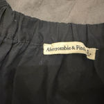 Abercrombie & Fitch  Black puff sleeve mini Dress plunging neckline small Photo 1