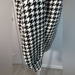 Chic Houndstooth Hoodie with Graphic Detail Black Photo 3