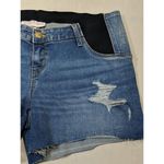 ISABEL MATERNITY Women's Maternity Distressed Blue Jean Shorts Size 6 Blue Photo 1