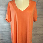 Athleta NWT  Breezy V-Neck Short Sleeve T-Shirt XL Orange Lightweight Scoop Tee Photo 0