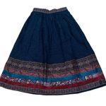 Vintage Vicki Lynn Bardon Suttles & Seawinds Limited Midi Asymmetrical Skirt S Blue Size undefined Photo 3