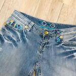 COOGI  Cropped Stretch Jeans Turquoise size 3/4 Photo 3