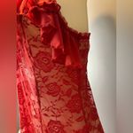 Urban Outfitters  Red Lace Top Photo 3