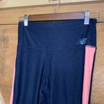 New Balance Women’s Leggings Small Coral & Grey Colorblock With Navy Blue NB dry Photo 1
