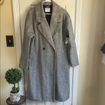 Old Navy  Gray Preppy Women's Double Breasted Coat Photo 1