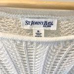 st. john's bay Crochet Open Knit Sweater Women's XL Tunic Top Mini Dress Net Boho Beach Resort Photo 3