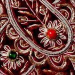 Vintage Red Baroque embroidery evening purse Photo 1