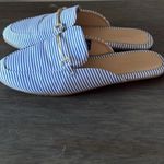 Nautica Blue and White Striped Slip-On Shoes Photo 1