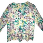 Escape by Habitat Clothes Tropical Top Womens L Fruit Print‎ Slub Knit Colorful White Size L Photo 5