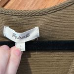 Madewell  balloon sleeve ponte textured vneck dress in olive green Photo 6