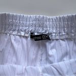 Boohoo  Striped Long Sleeve Top and Shorts Pajamas Set in Blue Pink and White Photo 5