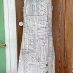 Habitat Tribal Easy Swing Linen Blend Button Detail Dress w/ Pockets Sz Small Photo 0