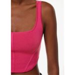 Aritzia Babaton Sculpt Knit Bustier Tank In Fuchsia/Pink Photo 4