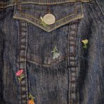 Liz Claiborne Ladies' Floral Embroidered Stretch Denim Jacket Medium Photo 4