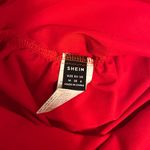 SheIn  Red Satin High Neck Long-Sleeved Dress Photo 4