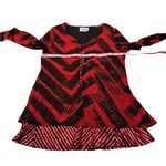3/$15 LYNN RITCHIE vintage red and black blouse Photo 2