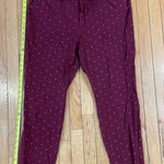Old Navy  Burgundy Polka Dot Pixie Ankle Pants Photo 0