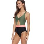 Body Glove NEW one piece swimsuit green black, women's XS Photo 2