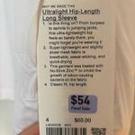 Lululemon  Ultralight Hip-Length Long-Sleeve Shirt White Size 4 Photo 4