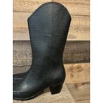 Andrew Geller Womens Andrew Gellar Sz 9‎ Black Rubber Knee High Waterproof Snow Rain Boots Photo 1