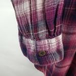 Ruff Hewn  M Pink Purple Hombre Plaid Long Top Photo 8