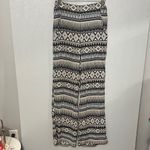BCX Black & White Aztec Print Wide-Leg Pants Photo 1