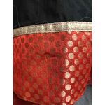 Womens Black Red Gold Anarkali Dress Sleeveless Embroidery Round Neck Size M Photo 10