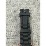 Geneva Watch Black Silicone Band Gold Accents Women's Fashion Wristwatch Photo 6