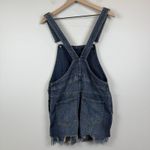 Free People Torn Up Denim Overall Jumper Mini Dress Women Sz 4 Boho Fray Hem Photo 2