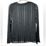 J.O.A. Corset Blouse Black Metallic Long Sleeve NWT Size XS Photo 4