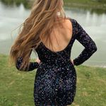 Long sleeve homecoming dress Purple Size M Photo 2