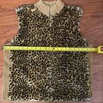 Faux fur animal pattern sweater vest. Size medium. Brown Photo 9