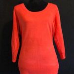 Red/Orange Scoop Neck Sweater Size M Photo 0