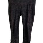Athleta Mind Over Mat Leggings XS Capri Charcoal Gray Criss Cross Shimmer Yoga Photo 1