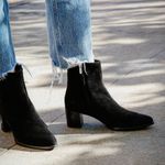 Margaux The Downtown Boot, Black Suede Ankle Booties, Size 8 Photo 4