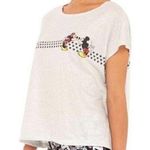 Disney NEW Terez  S Mickey Minnie Mouse Kissing Tee Stars Gray Heather T-Shirt Photo 0
