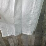 Bryn Walker Size Large 100% Linen Cream Color Cropped Pants/Capris W/Pockets Photo 3