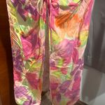 For Love & Lemons Pia Floral Midi Skirt Pink Cutout Waistband Cinched Size L Photo 6