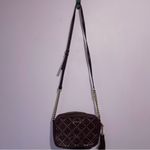 Michael Kors Ginny Grommeted Leather Mini Crossbody Bag Matching Wallet Damson Photo 2