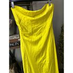 SER.O.YA Dalia Strapless Silk Maxi Dress Citric Womens Size Small Yellow Photo 6