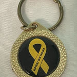 Support Our Troops Yellow Ribbon Metal Key Ring Photo 0