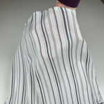 Sim & Sam  Womens Tie‎ Waist Striped Blouse Sz XL | Coastal Grandma Lightweight Photo 5