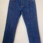 Halogen Women's Size: 8 Regular Dark Wash Mid-Rise Button Fly Straight Leg Jeans Photo 4