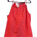J. McLaughlin  Halter Top Sleeveless‎ Textured Blouse Coral Red XL Photo 0