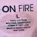 On Fire  Pink Hola Mouth Lips Shirt All Over Print 100% Cotton Juniors Large Photo 3