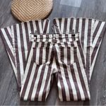 Blank Paige ‎ boutique brown stripe flare jeans boho women’s size 10 western Photo 6