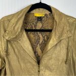 St. John  Sport SoCa Gold Lamb Leather Jacket Women’s Size Medium Photo 1