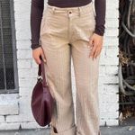 ZARA Tan high waisted wide leg pant Trousers sz small Photo 1