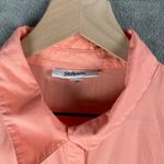 Style & Co  Ombre Button Up Blouse Women’s M Short Sleeve Orange Boho Beachy Light Photo 4